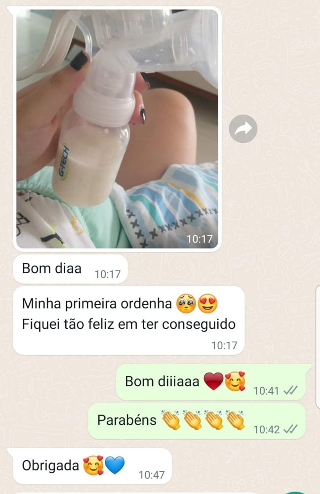 Mãe conta que fez a primeira ordenha